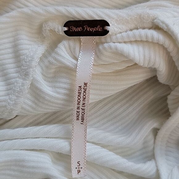 Free People Elegant Cream Draped Blouse In Summer White Womens Size S(Runs Big) - Picture 9 of 12